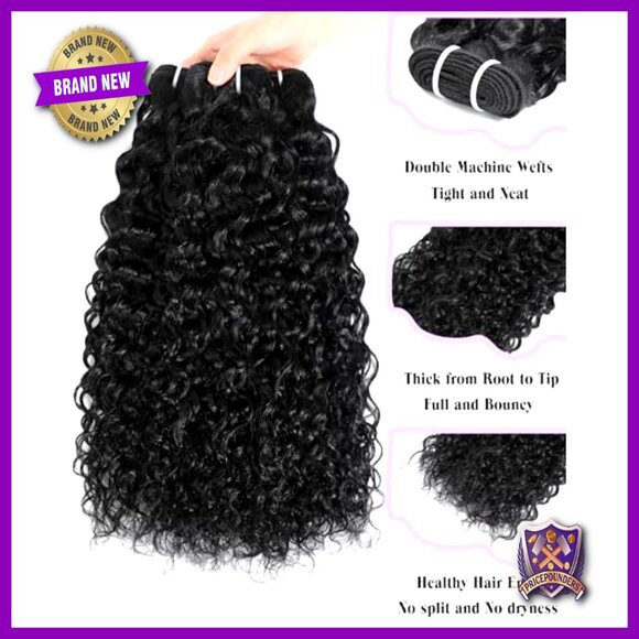 Water Wave Human Hair Bundles 18-22 Inch Wet Wavy Raw Hair Extensions main image 4